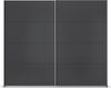 rauch Quadra, Kleiderschrank, Schiebetürenschrank, 2-türig, mit 3 Kleiderstangen und 6 Einlegeböden, Farbe Grau metallic, BxHxT 271x229x62cm Bild 2