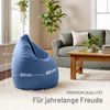 Green Bean® Sitzsack mit Rückenlehne 60x60x90cm - Indoor Sitzkissen 220L Füllung Kuschelig Waschbar - Hellblau Bild 3