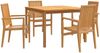 vidaXL 5-tlg. Garten-Essgruppe Massivholz Teak 3157912 Bild 2
