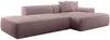 Vente-unique - ERYNEL Sofa SamtStoff Violett - B 156 cm x H 70 cm x L 305 cm Bild 4