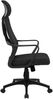 Bürostuhl mit Lordosenstütze im Netzstoff-Design Schreibtischstuhl mit Wippfunktion ergonomischer Drehstuhl mit einer verstellbaren atmungsaktiven Rückenlehne Schwarz Bild 5
