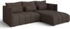 AX LIVING Ecksofa Braun mit Schlaffunktion und Bettkasten Cosmova 248 Bild 2
