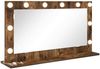 vidaXL Waschtischspiegel mit Spiegel Geräucherte Eiche 80 x 45 x 18 cm 868321 Bild 2