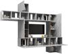 10-tlg. TV-Schrank-Set Betongrau Spanplatte [3079157] Bild 3
