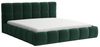 Polsterbett Doppelbett GIOTTO Komplettset 200x200cm Stoff Monolith Dunkelgrün Bild 4