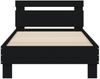vidaXL Bettgestell mit Kopfteil Schwarz 90x200 cm Holzwerkstoff 838534 Bild 5