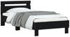 vidaXL Bettgestell mit Kopfteil Schwarz 90x200 cm Holzwerkstoff 838534 Bild 4