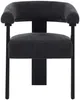 Vente-unique - LIVELIA Stuhl Stoff Grau - B 60 cm x H 78 cm x L 64 cm Bild 2
