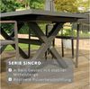 Sincro Dining Tisch 200x100 cm - Aluminium (matt anthrazit) & FSC-Teak Bild 2