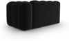 Micadoni Modulares Sofa Lupine 2-Sitzer Rechts Samtstoff Salvador Schwarz Bild 3