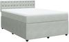 vidaXL Boxspringbett mit Matratze Hellgrau 140x200 cm Samt 3287770 Bild 2