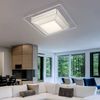 LED Deckenlampe, Chrom, verspiegelt, quadratisch, satiniert Bild 2