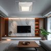 LED Deckenlampe, Chrom, verspiegelt, quadratisch, satiniert Bild 5