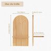 POPOLIC Wandregal 2 Stück Holz Boho Wanddeko Holzregal Wand, Robustes Boho Regal, Holzfarbe 2-tlg, Wall Decoration Elegante Deko für Wohnzimmer Schlafzimmer Kinderzimmer Bild 2