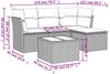 vidaXL 5-tlg. Garten-Sofagarnitur mit Kissen Schwarz Poly Rattan 3249384 Bild 3