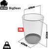 BigDean Papierkorb Mülleimer Büro silber 20L Draht – vielseitiger Mülleimer Bild 3
