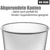 BigDean Papierkorb Mülleimer Büro silber 20L Draht – vielseitiger Mülleimer Bild 5
