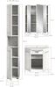 Badezimmer-Set >Ice< in Weiß / Weiß Hochglanz - 105x185x46cm (BxHxT) Bild 5