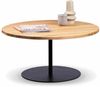 Couchtisch >Leo 2< in schwarz + Wildeiche Massivholz - 40x80 (HxD) Bild 2