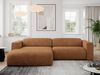 Ecksofa PASADENA, freistehendes Ecksofa, breite Armlehnen, Federsitz - links - Orange Stoff Bild 2