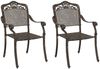 vidaXL Gartenstuhl 2 pcs Bronze 55 x 55 x 92,5cm Aluminium 42002378 Bild 2