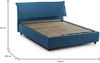 Dmora Andyymion-Doppelbett, Bettkasten mit abnehmbarem Bezug, gepolstertem Kopfteil und Bettkastenrahmen, 100 % Made in Italy, geeignet für Matratzen 160 x 190 cm, Blau Bild 3