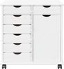 vidaXL Rollschrank Mit Rad Weiß 63,5 x 39 x 65,5 cm Massivholz Kiefer 42028377 Bild 5