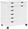 vidaXL Rollschrank Mit Rad Weiß 63,5 x 39 x 65,5 cm Massivholz Kiefer 42028377 Bild 2