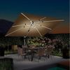 PURPLE LEAF Ampelschirm Rechteckig Außenbereich Alu Sonnenschirm, Gartenschirm mit Solar LED, LxB: 365,00x270,00 cm, windstabil,für Garten,Terrasse, Pool Bild 2