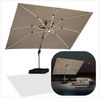 PURPLE LEAF Ampelschirm Rechteckig Außenbereich Alu Sonnenschirm, Gartenschirm mit Solar LED, LxB: 365,00x270,00 cm, windstabil,für Garten,Terrasse, Pool Bild 5