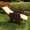Gartenset 2 Sessel und Tisch Polyrattan Sitzgarnitur Gartenmöbel Lounge Braun Bild 2