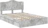 vidaXL Aufbewahrungsbett Beton Grau 150 x 200 cm Holzwerkstoff 3413495 Bild 4