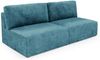 Sofa 3-Sitzer mit Schlaffunktion NATALIA XS in Stoff Tilia Blau Bild 2