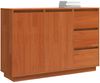 vidaXL Sideboard mit Schubladen Braun Eichen-Optik 111 x 34 x 75 cm 869877 Bild 3