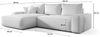 Ecksofa Schlafsofa Sofa WALKEN Stoff Poso Schokobraun Ottomane Rechts Bild 4