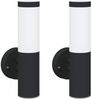 vidaXL Außenwandleuchte 2 pcs Schwarz 15 x 7,5 x 33 cm 4005956 Bild 2