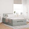 vidaXL Ottomanische Bett mit Matratze Hellgrau 120x190 cm Samt 3311687 Bild 3