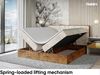 MEBLINI Boxspringbett LOFTY 7 120x220 cm mit Bettkasten - H4/Creme Samt Polsterbett - Doppelbett mit Topper & Taschenfederkern-Matratze Bild 4