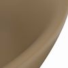 vidaXL Luxus-Waschbecken Überlauf Oval Matt Creme 58,5x39cm Keramik 146941 Bild 5