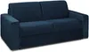 Vente-unique - CALITO Sofa SamtStoff Blau - B 223 cm94 cm x H 85 cm x L 216 cm Bild 2