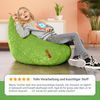 Green Bean® Plüsch Sitzsack 45x45x60cm - Indoor Sitzkissen mit 120L EPS Perlen Füllung Kuschelig Waschbar - Grün Bild 3