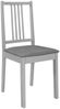 vidaXL Esszimmerstühle mit Polstern 4 Stk. Grau Massivholz 247639 Bild 2