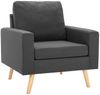 vidaXL 2-tlg. Sofagarnitur Stoff Dunkelgrau [3056615] Bild 5