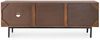 TV Board Atidat aus Mangoholz, modernes Design, 140 cm Breite, braun, Metallgestell, Push-to-Open-System Bild 5