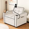 1-Sitzer Schlafsessel B 83 x T 167 x H 76 cm, ausziehbar mit 3-fach verstellbarer Rückenlehne Bild 2