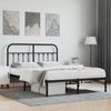 Doppelbett, Bettgestell Modernen mit Kopfteil Metall Schwarz 140x200 cm d492e Bild 2