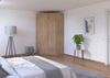 Rauch Möbel Lagoa, Kleiderschrank, Eckschrank, Garderobe für Schlafzimmer, Kinderzimmer, Jugendzimmer 4-türig, Farbe Eiche Sonoma, Holz, Breite 166 Bild 2