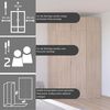 Rauch Möbel Lagoa, Kleiderschrank, Eckschrank, Garderobe für Schlafzimmer, Kinderzimmer, Jugendzimmer 4-türig, Farbe Eiche Sonoma, Holz, Breite 166 Bild 4