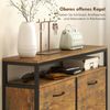 Schuhschrank mit 4 Klappschubladen, offenem Regal, 98x24x95 cm, braun-Schwarz Bild 5