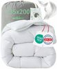 Welldora Komfort Bettdecke 135x200 Winter | 100% Extraweiche Federn & Daunen | Fachärztlich geprüft, Oeko-Tex, Allergiker | Zertifiziert für Tierwohl | Dicke extrawarme Winterdecke Daunendecke Bild 4